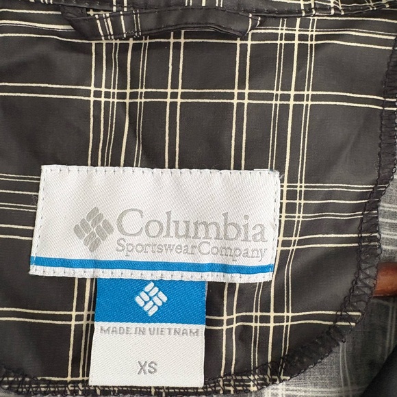 Columbia Black and White Plaid Rain Trench Coat - Picture 6 of 9